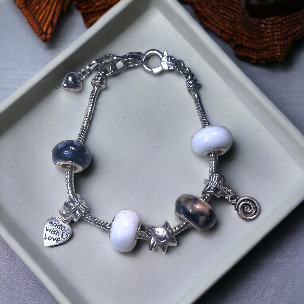 European Style Charmed Bracelet - Picture 2 of 5